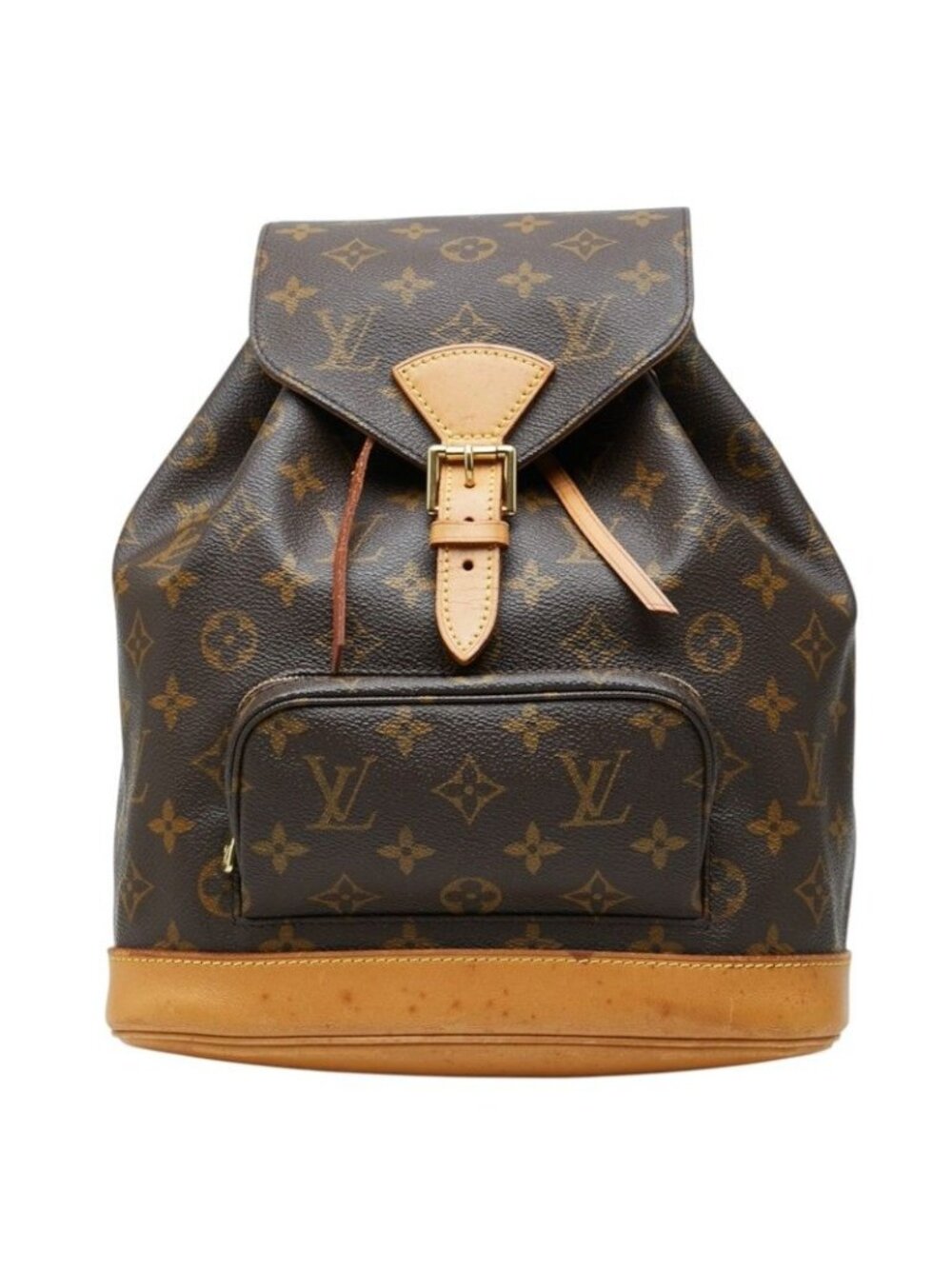 Louis Vuitton Monogram Montsouris MM Backpack Brown Leather